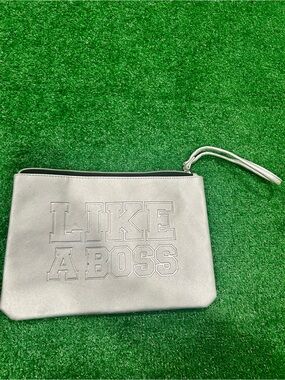 Like A Boss Silver Wristlet Clutch